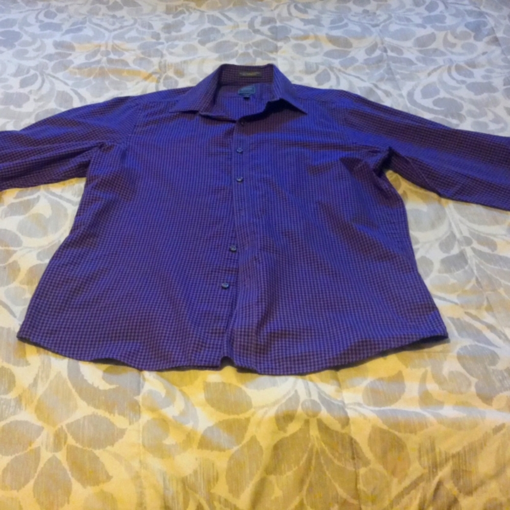 Mens Shirt - Purple Plaid - Arrow